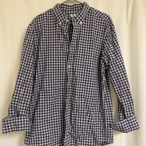 Uniqlo Navy and White Plaid Casual Shirt